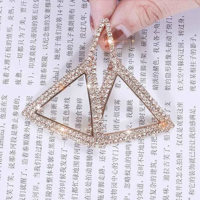 Rhinestone Geometric Earrings