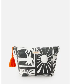 Rip Curl Santorini Sun Cosmetic Bag-Washed Black