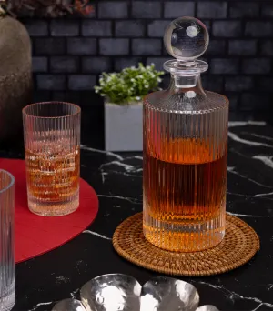 Ripple crystal decanter