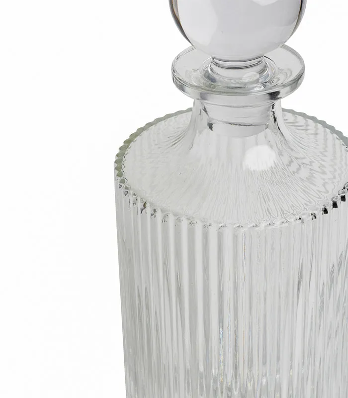 Ripple crystal decanter