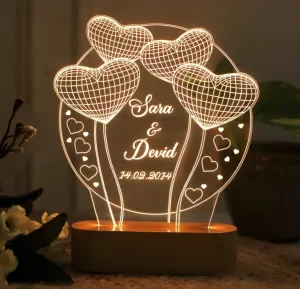 Round Shaped 3D Customised illusion Lamp S4