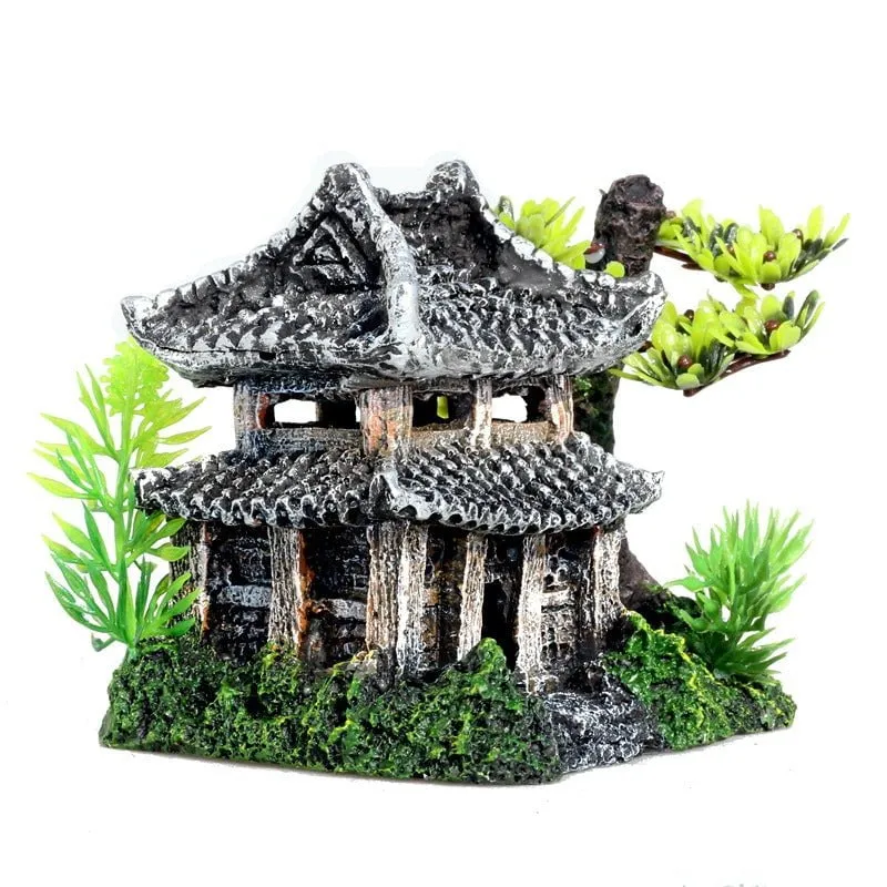RQ2069 House Aquarium Decoration 14.5x9x10cm