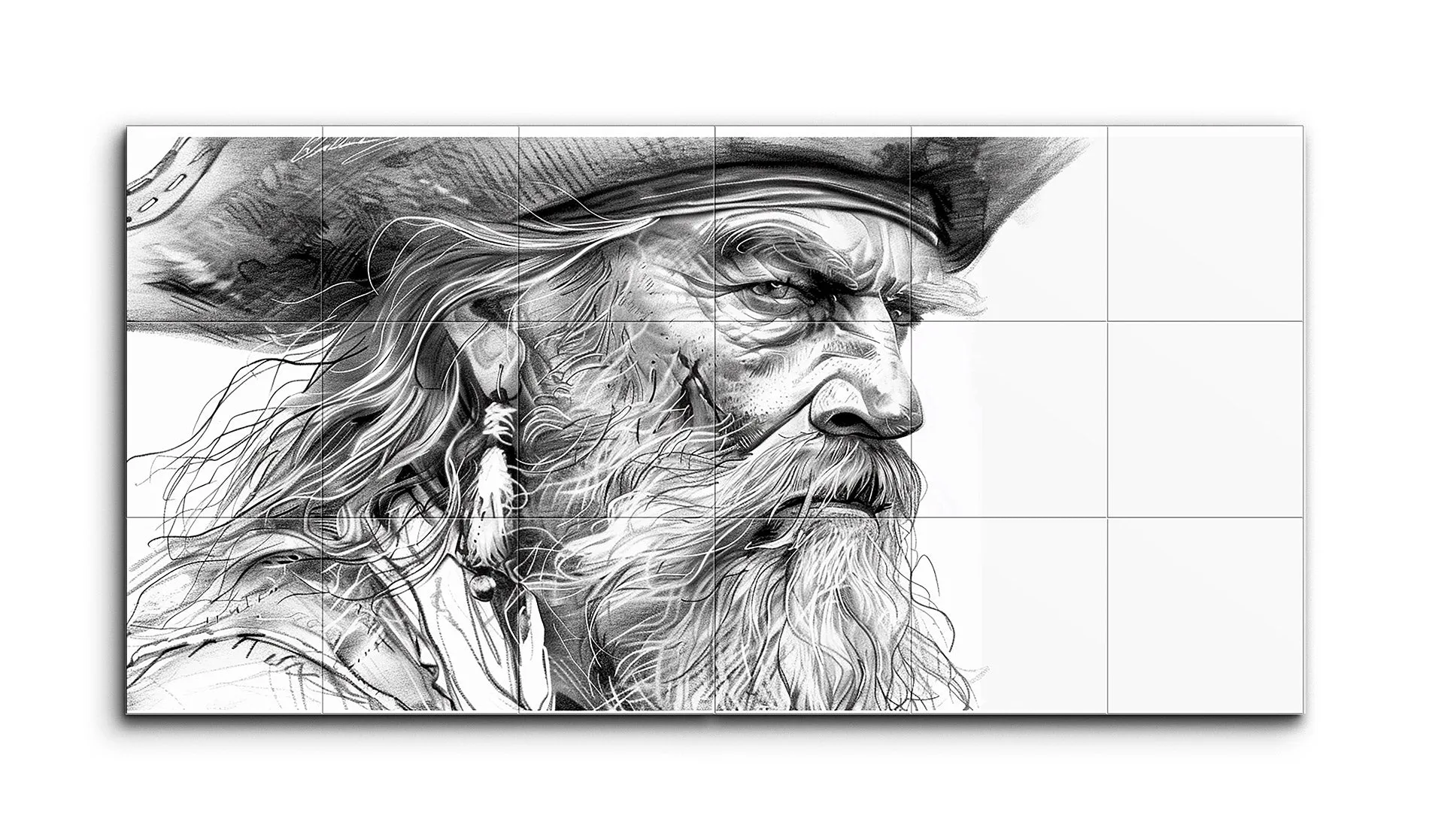 Rugged Elder: Monochrome Masterpiece