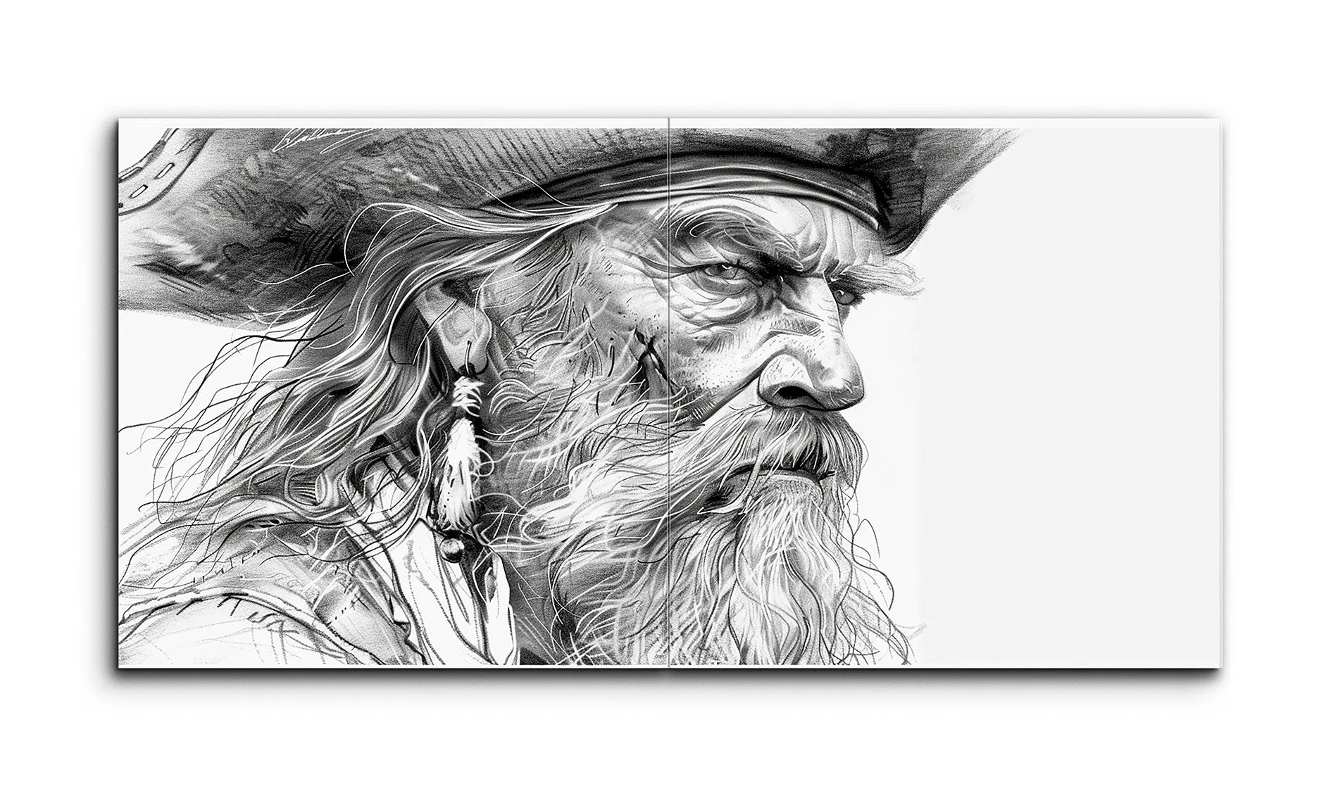 Rugged Elder: Monochrome Masterpiece
