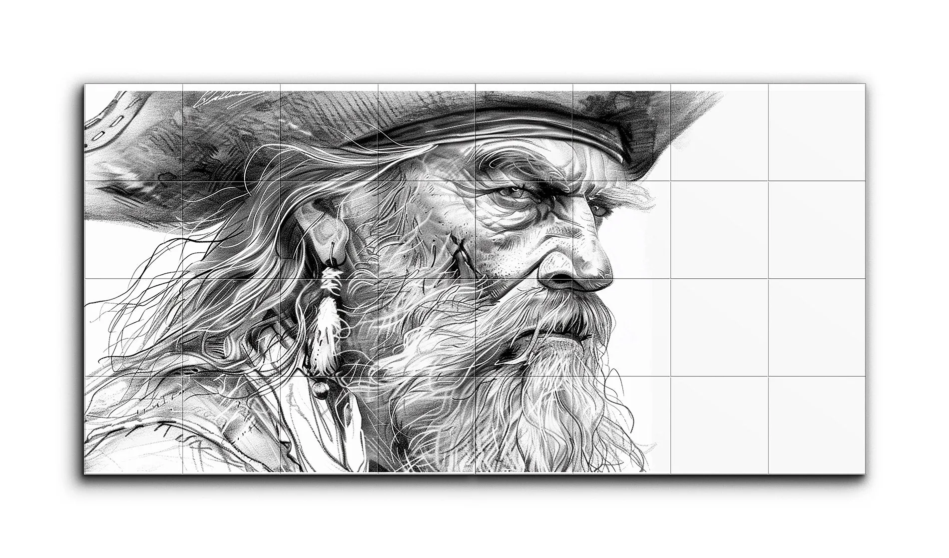 Rugged Elder: Monochrome Masterpiece