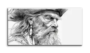 Rugged Elder: Monochrome Masterpiece