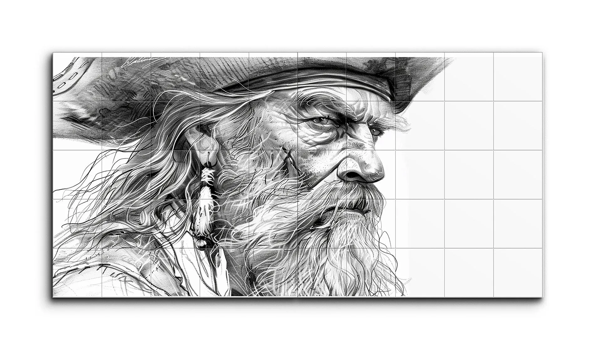 Rugged Elder: Monochrome Masterpiece
