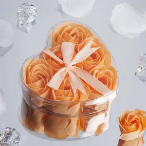 Scented Rose Soap Gift Box - Peach