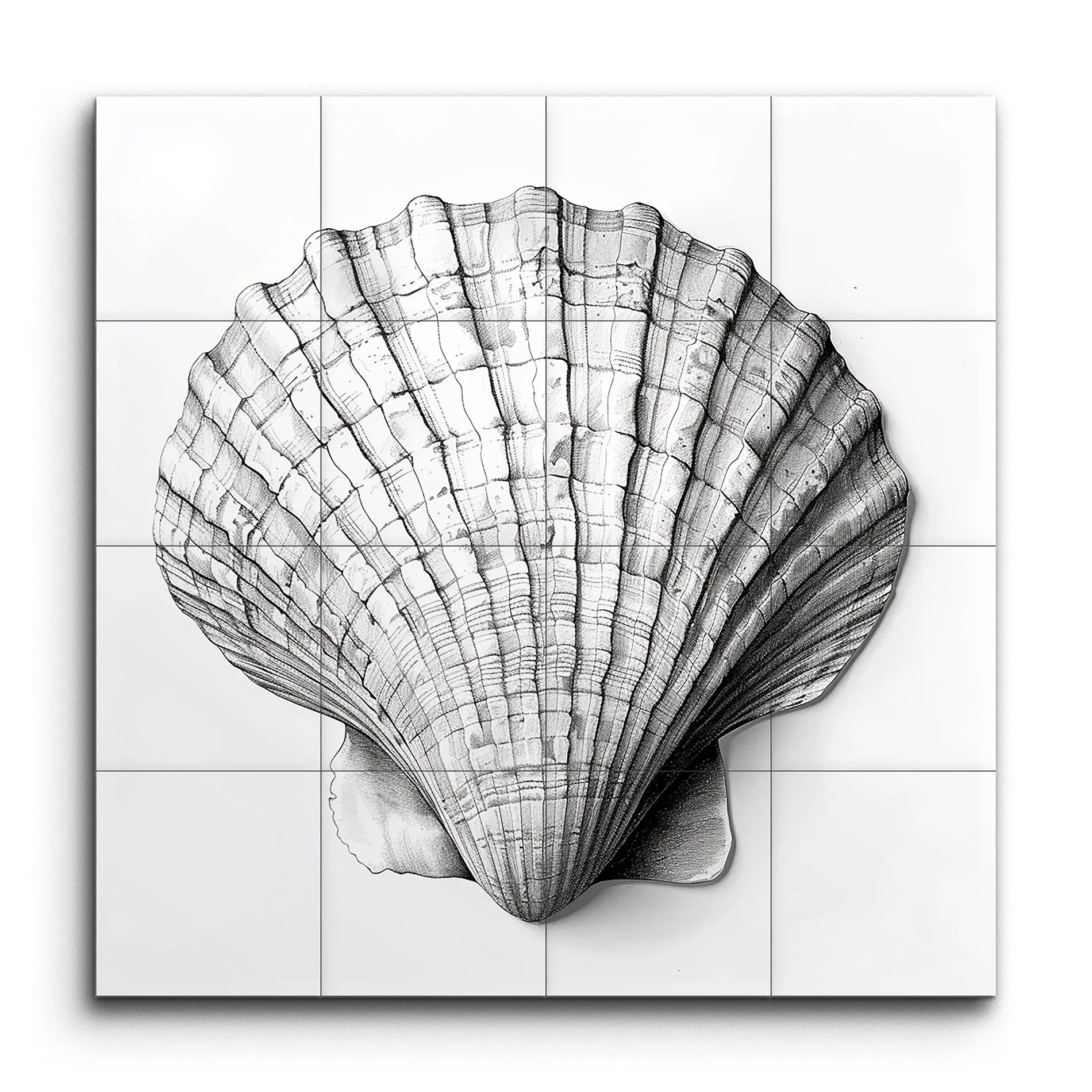 Seashell Symphony: Monochrome Masterpiece