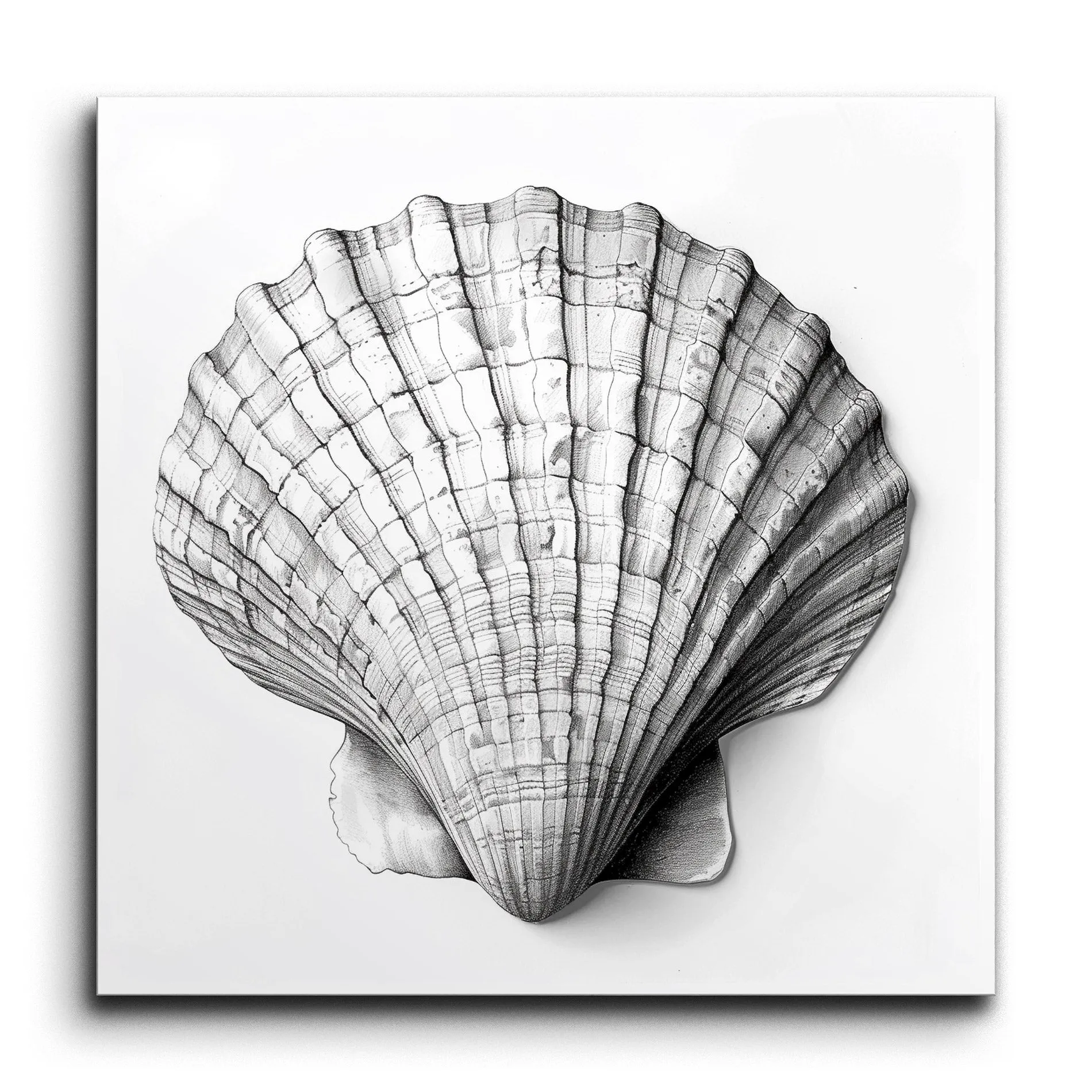 Seashell Symphony: Monochrome Masterpiece