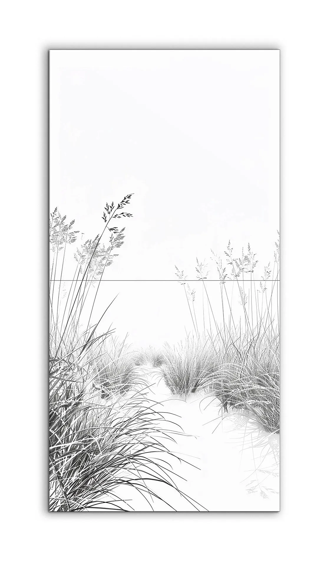 Serene Monochrome Grasses