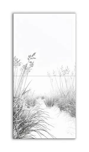 Serene Monochrome Grasses