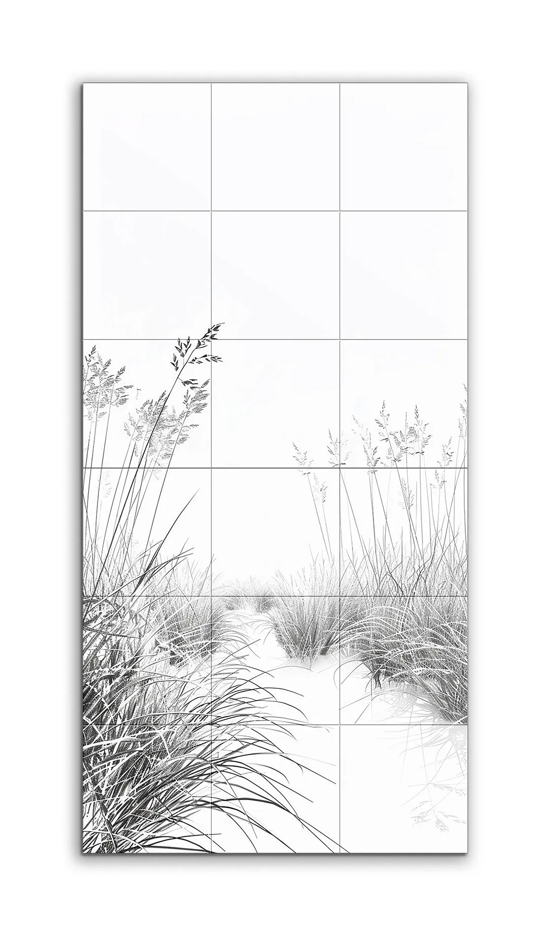 Serene Monochrome Grasses