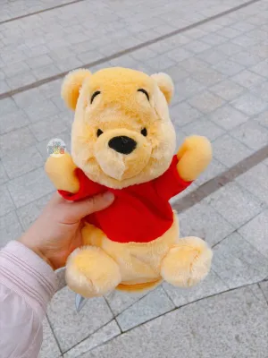 SHDL - Fluffy Winnie the Pooh Shaped Stationary/Cosmetic Bag