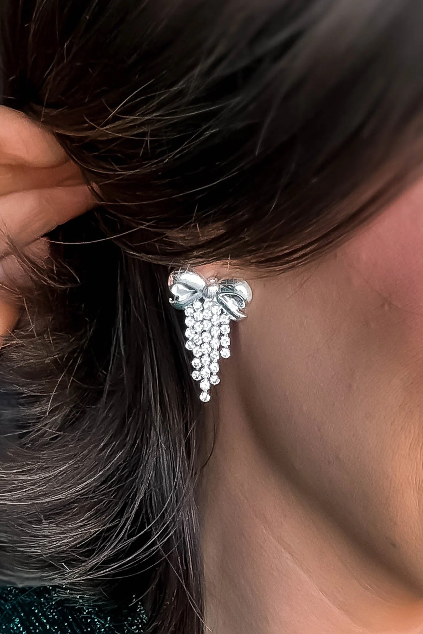 Silver Dazzling Bows