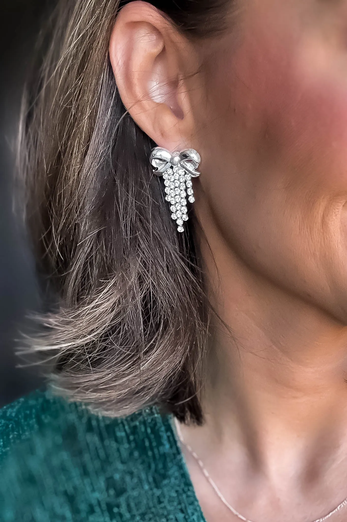 Silver Dazzling Bows