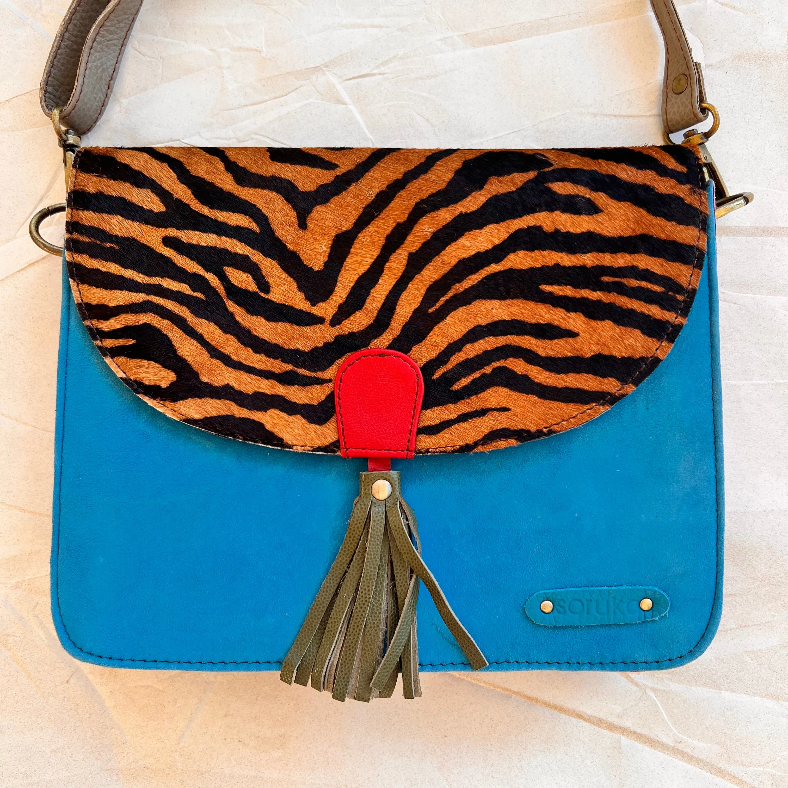 Soruka - Olivia Suede Crossbody, Turquoise