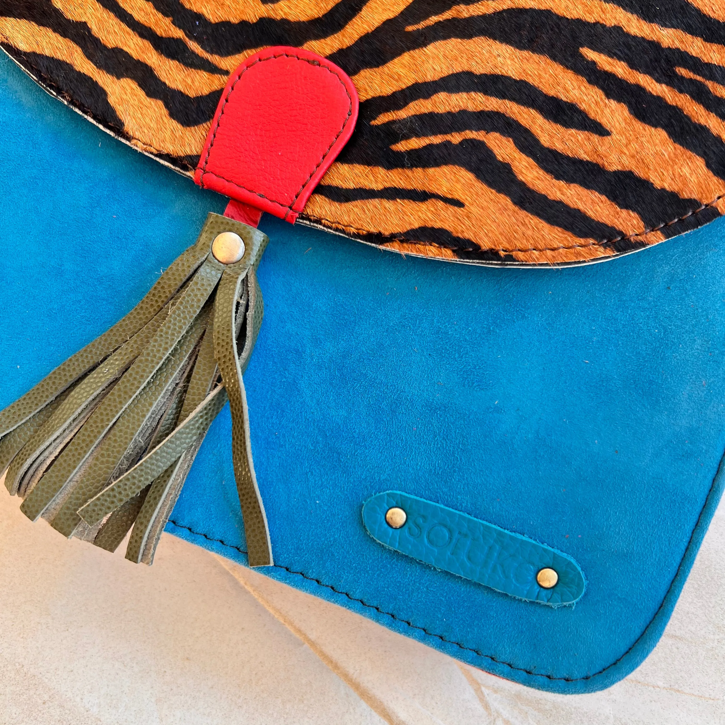 Soruka - Olivia Suede Crossbody, Turquoise