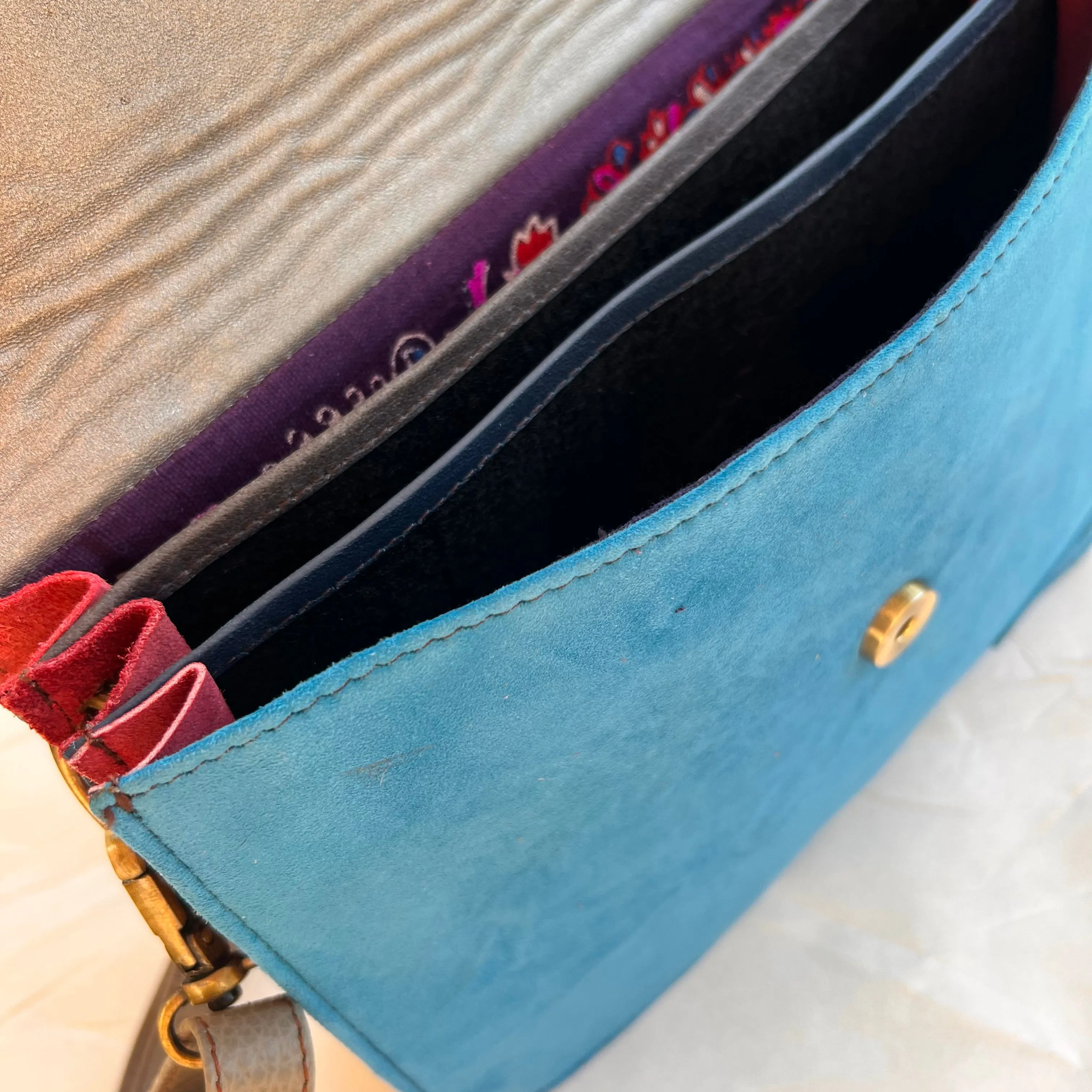 Soruka - Olivia Suede Crossbody, Turquoise