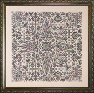 Star of Sumatra - Ink Circles - Cross Stitch Pattern/Thread Pack