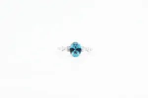 Sterling Silver Lafonn Blue Stone Ring