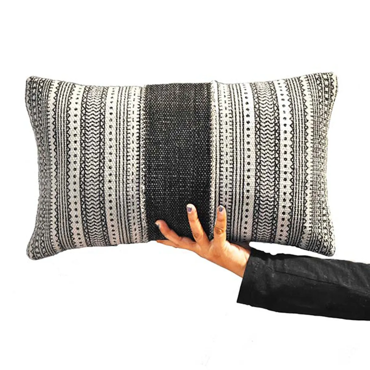 Stonewash Panelled Cushions Cover