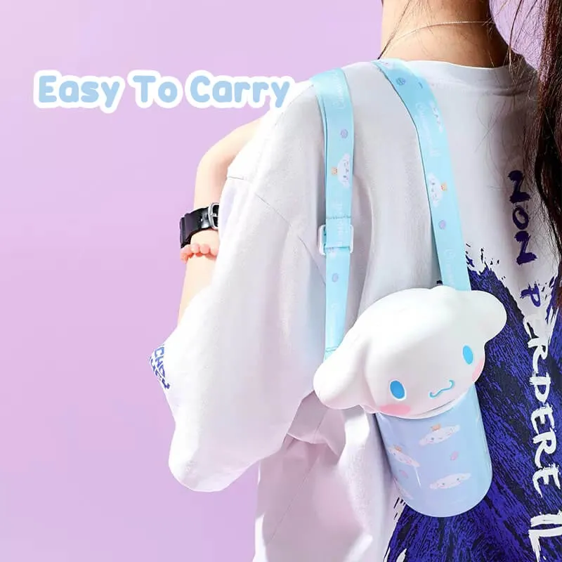 Stress Relief Sanrio Doll Lid Insulated Bottle 350mL