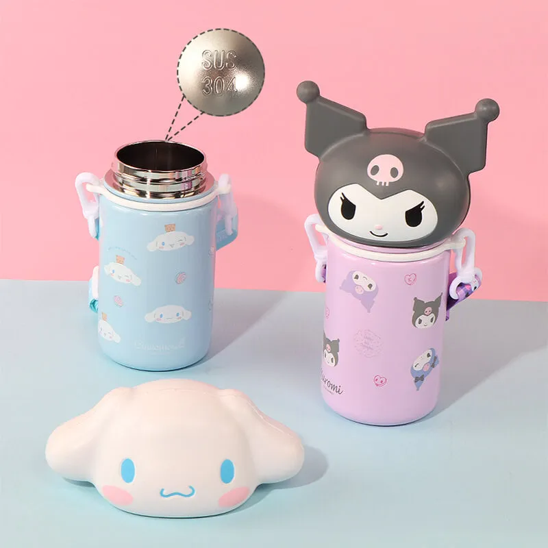 Stress Relief Sanrio Doll Lid Insulated Bottle 350mL