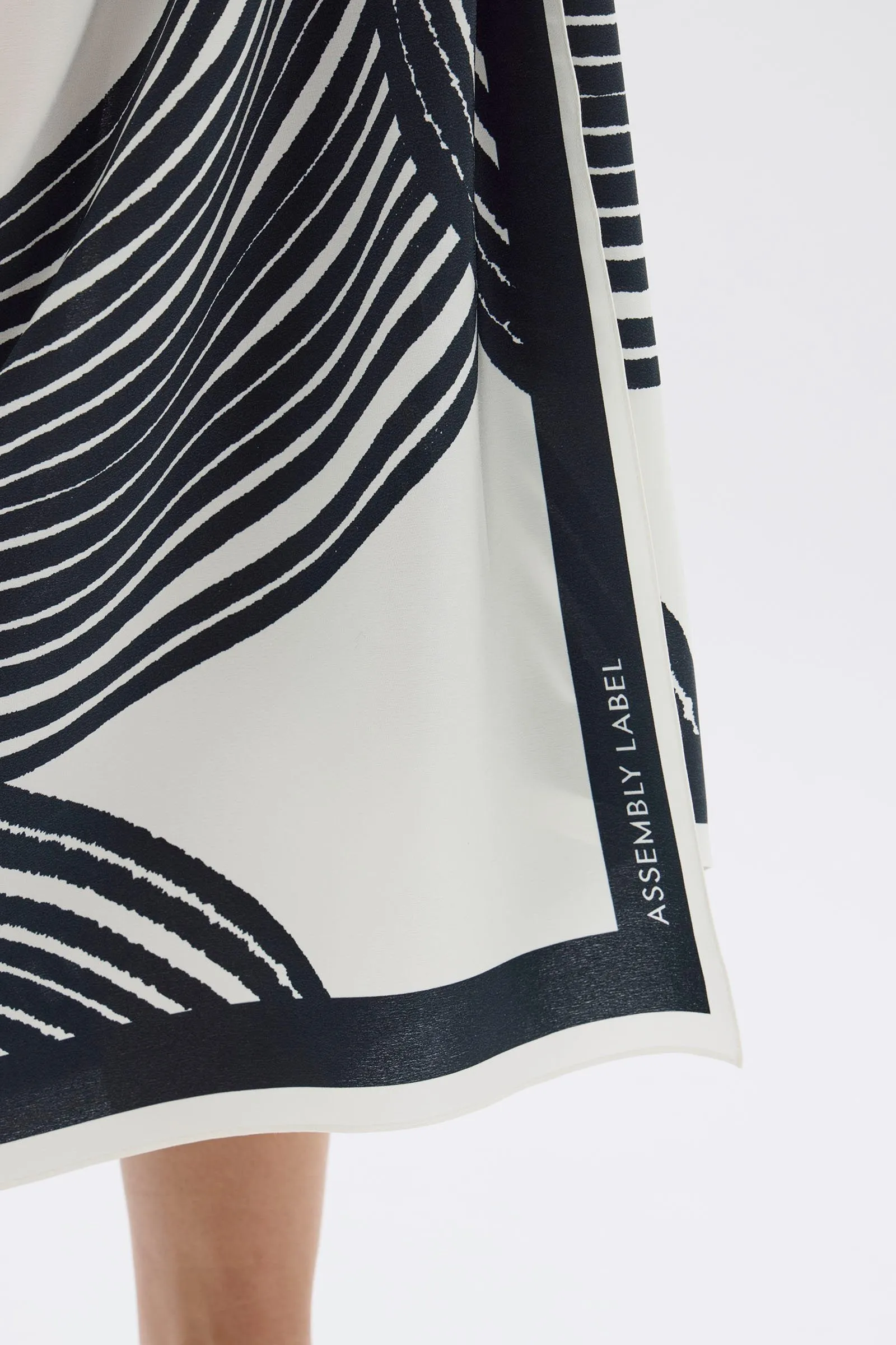 Stroke Print Silk Sarong