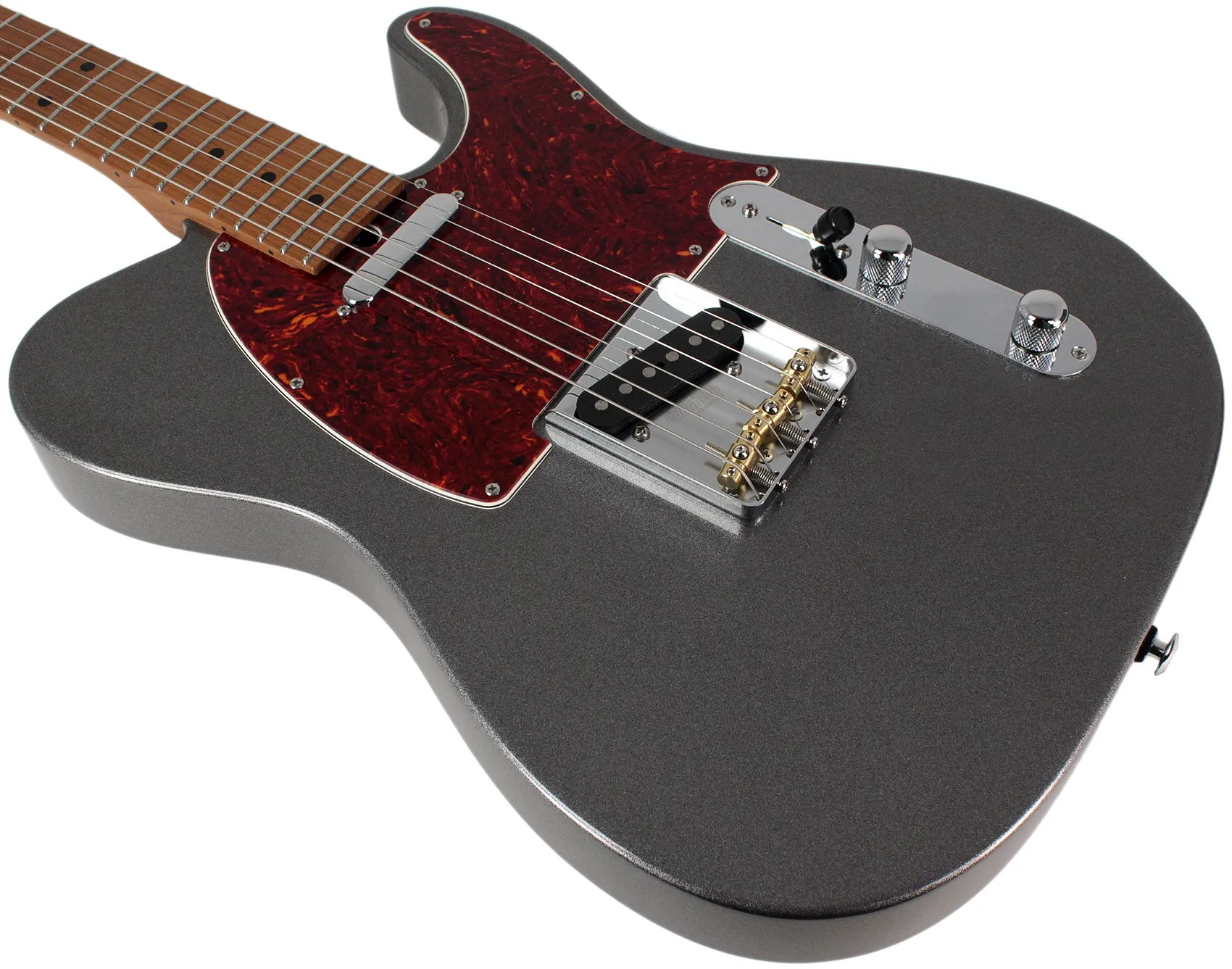 Suhr Select Classic T Guitar, Roasted Neck, Charcoal Frost Metallic, Maple