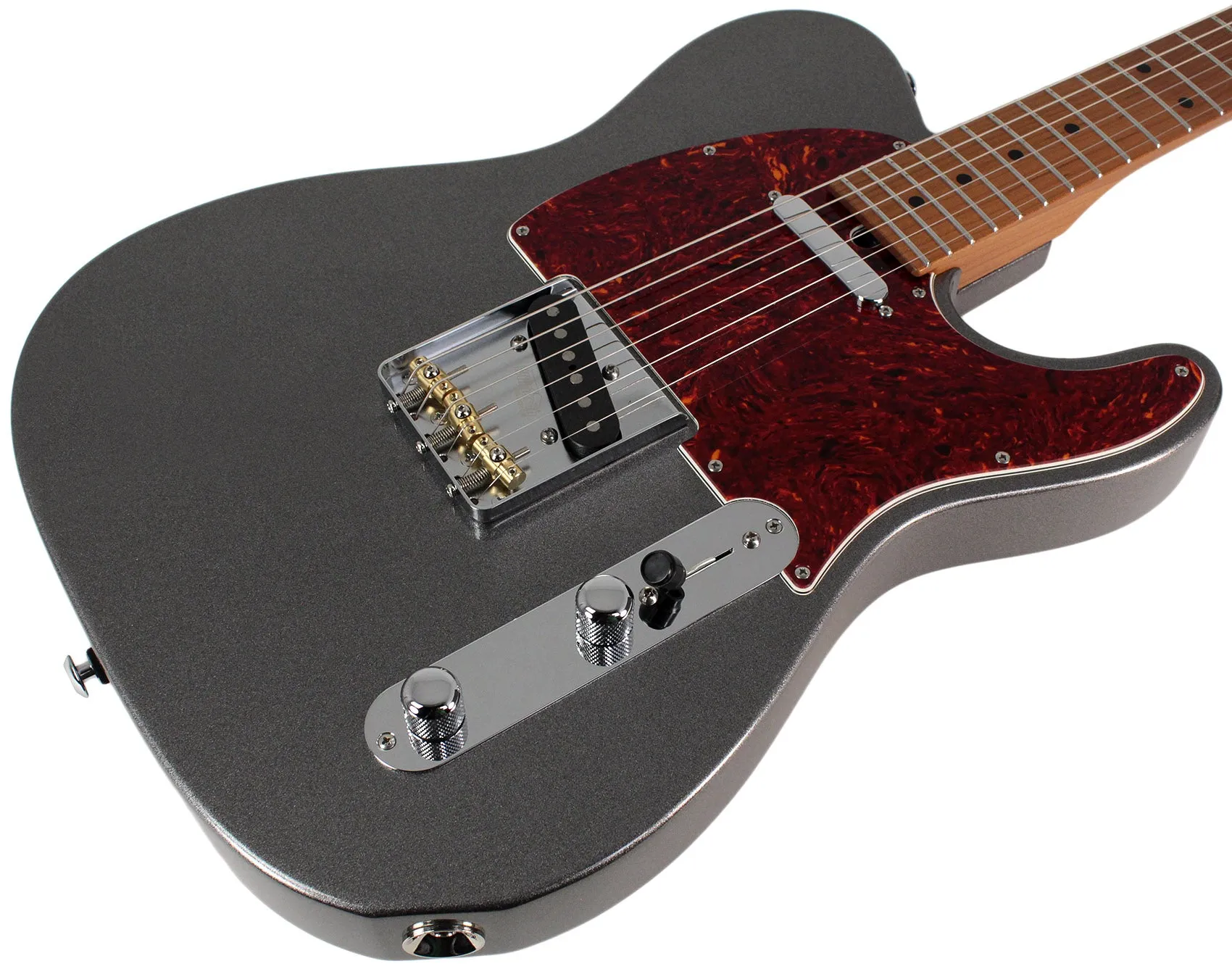 Suhr Select Classic T Guitar, Roasted Neck, Charcoal Frost Metallic, Maple