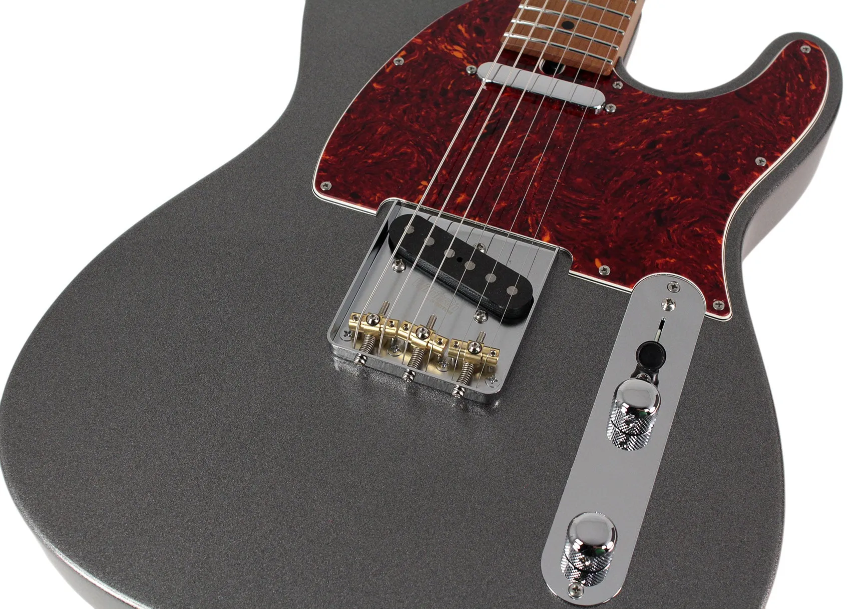 Suhr Select Classic T Guitar, Roasted Neck, Charcoal Frost Metallic, Maple