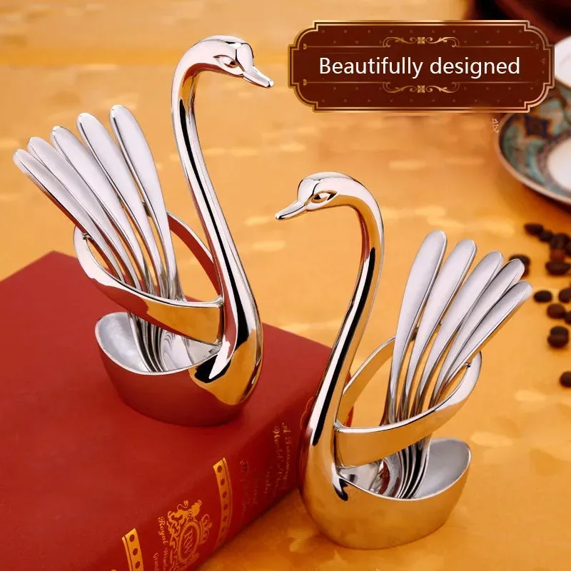 SWAN SHAPED CUTLERY HOLDER