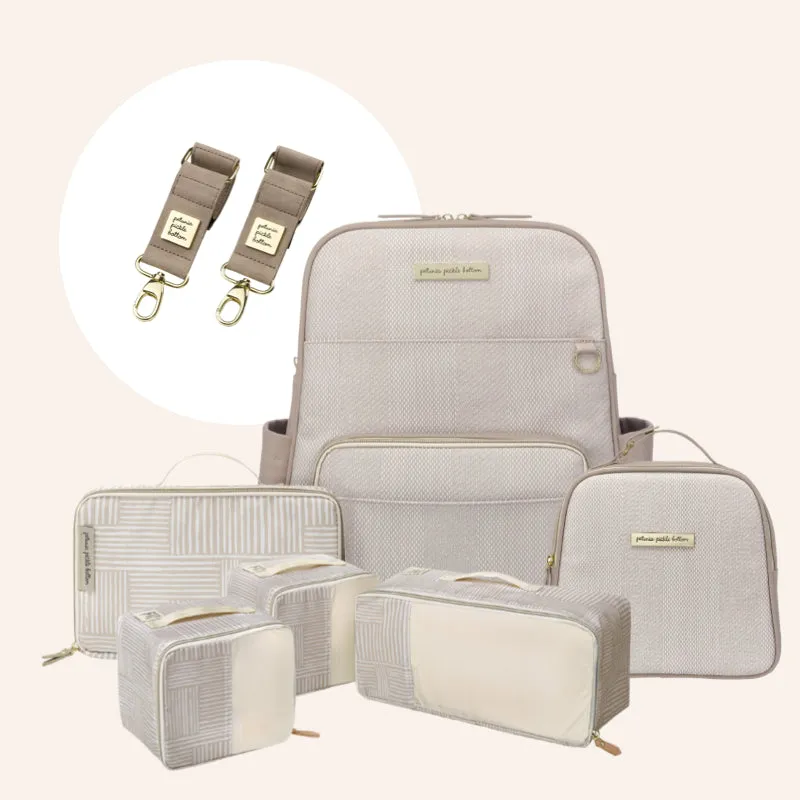 Sync Backpack in Grey Matte Cable Stitch & Accessory Bundle