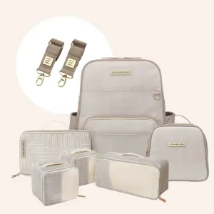 Sync Backpack in Grey Matte Cable Stitch & Accessory Bundle
