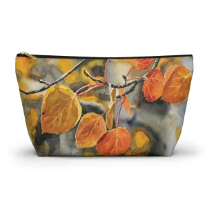 T-Bag Accessory Pouch - "October Orange" Aspens Watercolor Painting