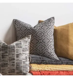 Tapestry Geometric Cushion Monochrome