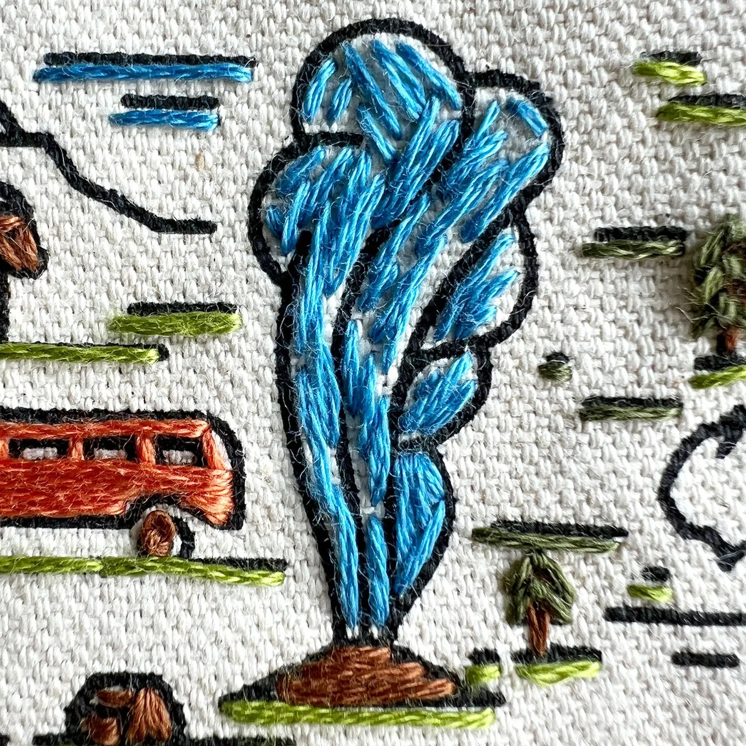 The Mountains Are Calling Embroidery Tote Kit