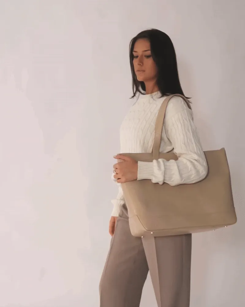 THE TOTE - CREAM CROC