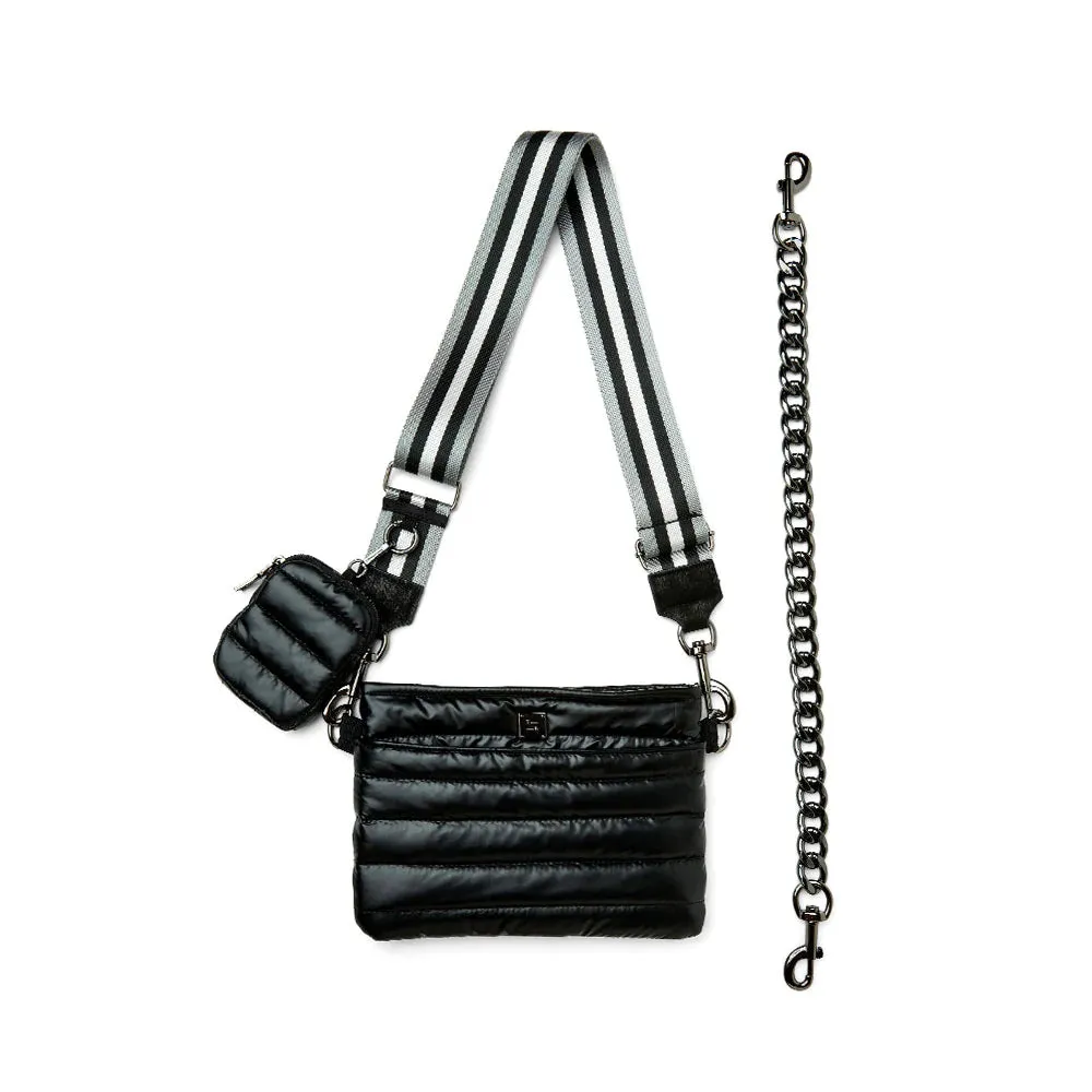Think Royln Downtown Crossbody Bag- Pearl Black