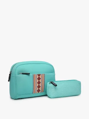 Toni Neoprene Striped Cosmetic Bag