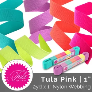 Tula Pink | SOLID Everglow Nylon Webbing 1" (25mm) Wide (2 Yards)