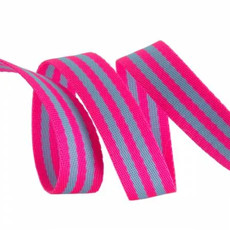 Tula Pink | Striped Nylon Webbing 1" (25mm) Wide (2 Yards)