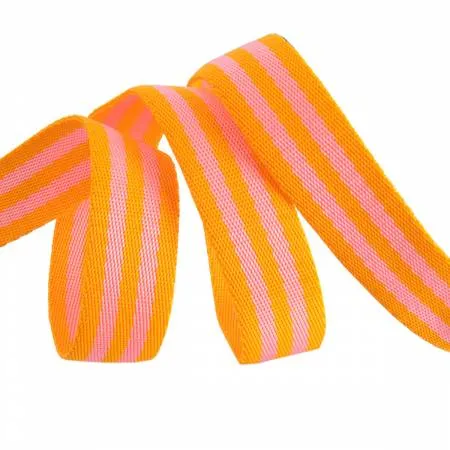 Tula Pink | Striped Nylon Webbing 1" (25mm) Wide (2 Yards)