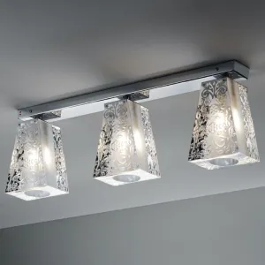 Vicky D69 E03 00 Lead Crystal Triple Ceiling Light From Fabbian