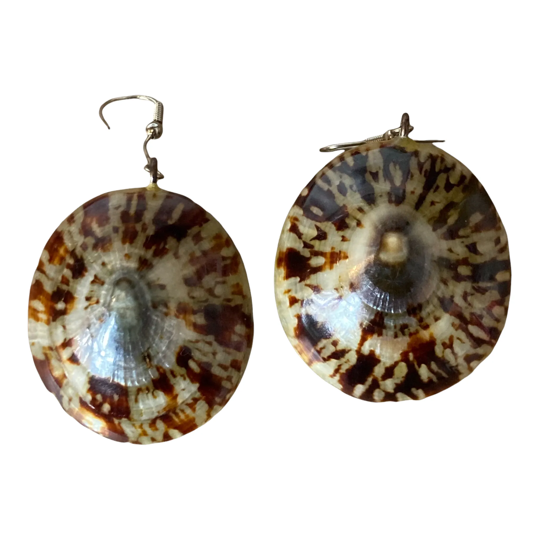 Vintage Phillippine Natural Limpet Earrings