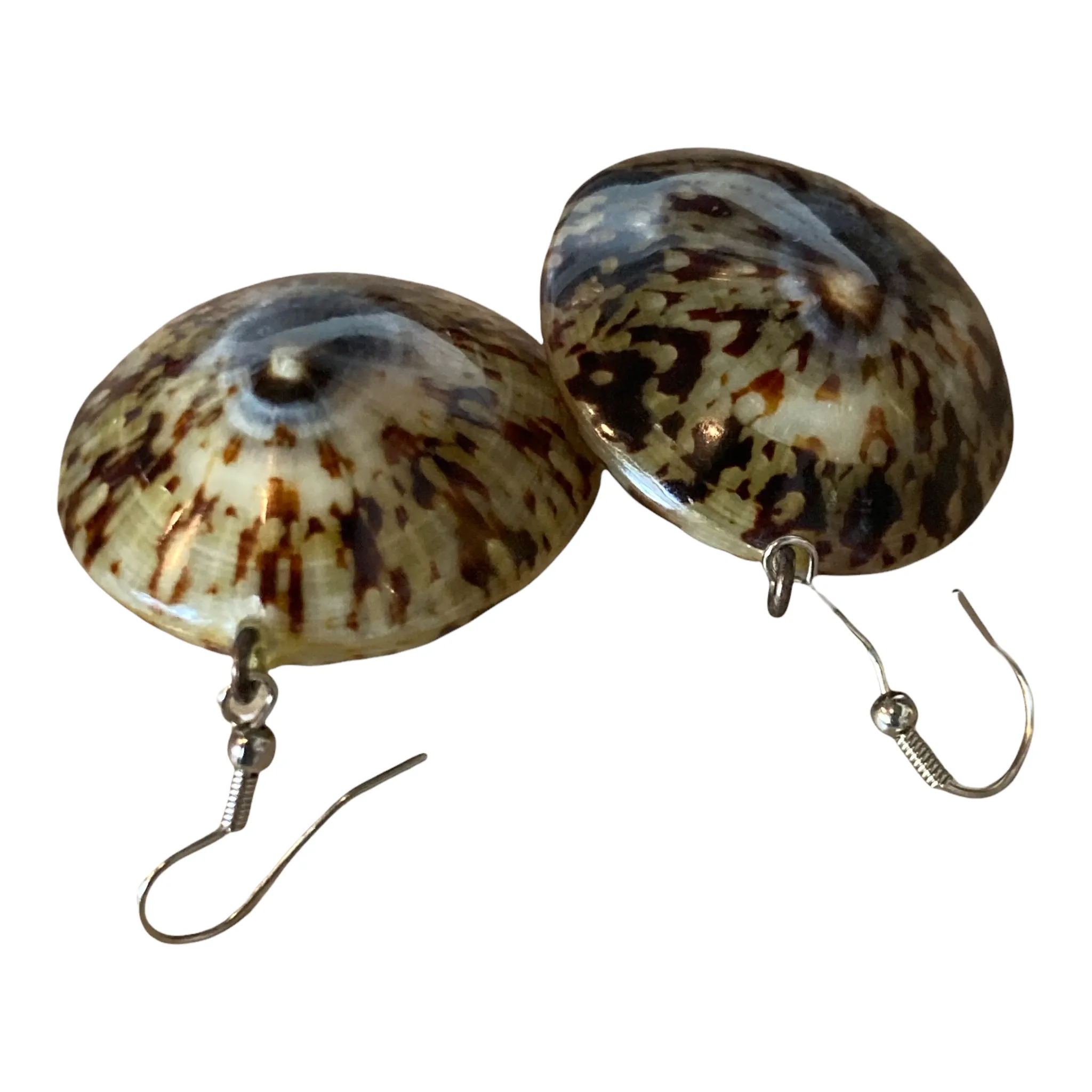 Vintage Phillippine Natural Limpet Earrings