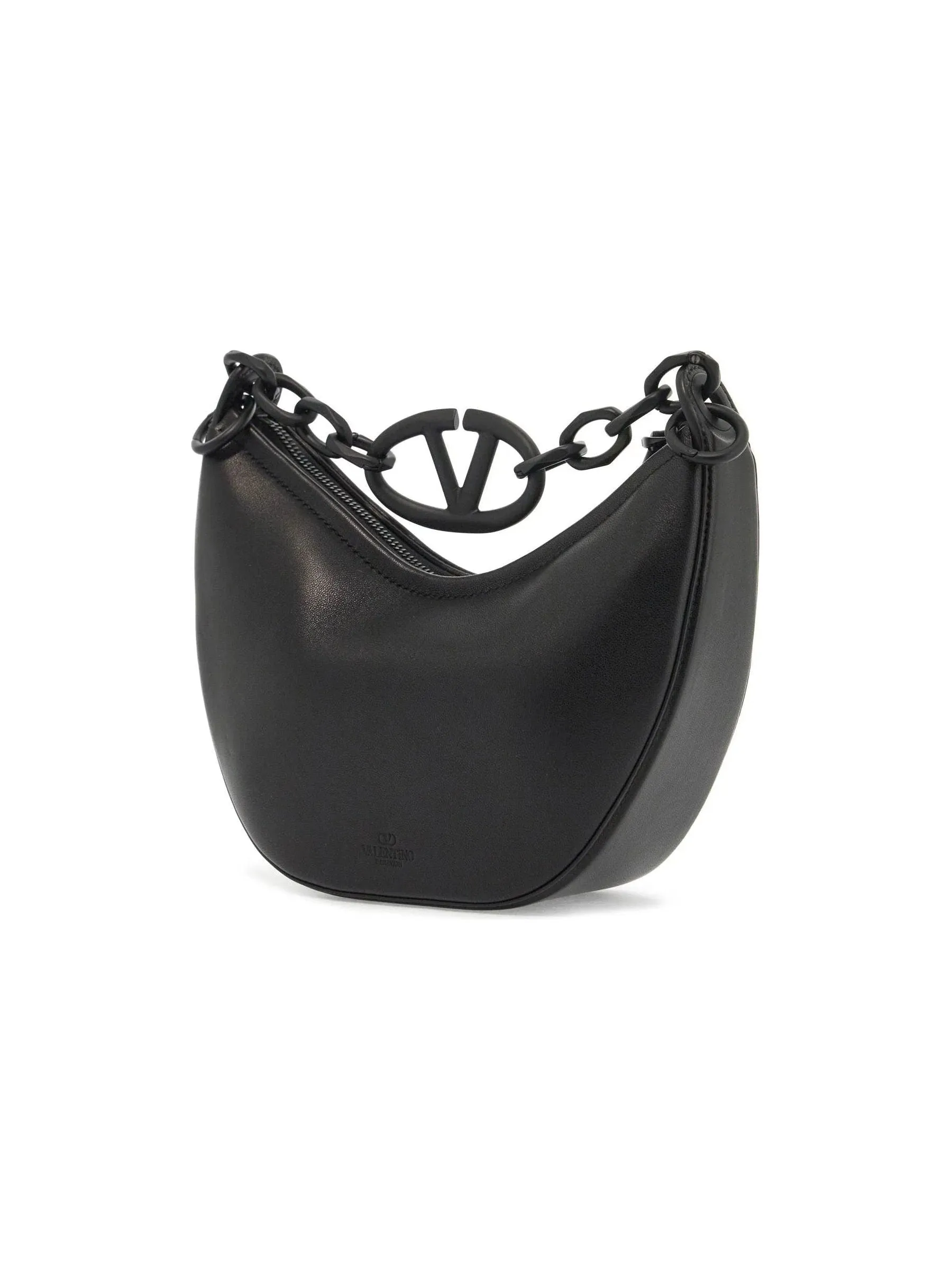 VLogo Moon Leather Hobo Bag
