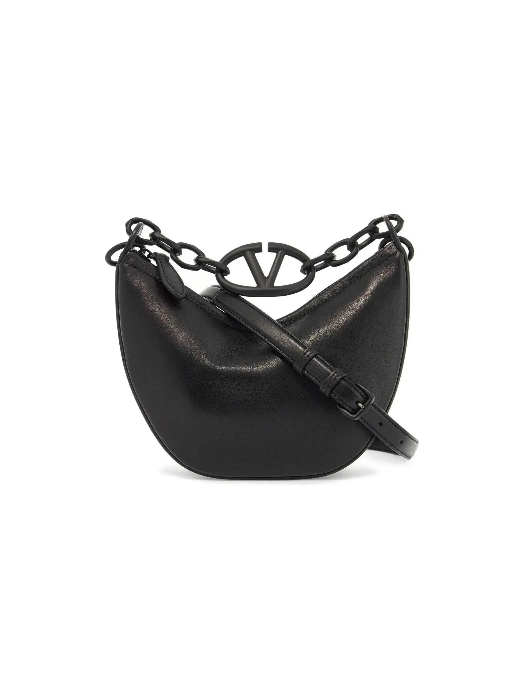 VLogo Moon Leather Hobo Bag