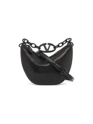 VLogo Moon Leather Hobo Bag
